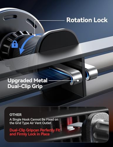 JOYROOM Mag Safe Car Mount Charger – 15 W Fast Wireless Charging for i Phone 12-16 Pro Max Plus, Enhanced Dual-Clip Grip for Secure Dashboard & Air Vent Installation, Stylish Dark Blue Finish, Ultimate On-the-Go Power Solution for i Phone 15 Accessories