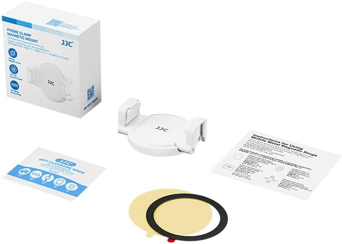 Versatile Magnetic Phone Clamp Holder for Effortless Mounting on Metal Surfaces – Mag Safe-Compatible Smartphone Tripod Adapter with Dual Cold Shoe Mounts and 1/4″ Screw for i Phone, Samsung Galaxy, Google Pixel – Ideal for Gym, Travel, and Photography