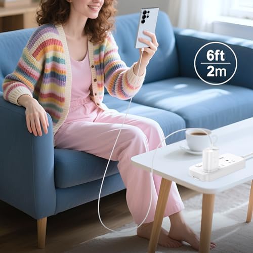 Excgood 25 W Ultra-Fast USB C Charger with 6 ft Durable Braided Type C Cable – Optimal Charging Solution for Galaxy S25/S24/S23/S22 – Dual Pack for Home & On-the-Go – Enhanced Power Delivery with Safety Features