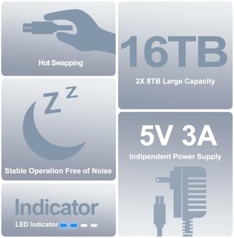 MAIWO M.2 NVMe Dual Bay SSD Cloner – High-Speed 20 Gbps USB-C Enclosure for Effortless Data Duplication, Supports M-Key PCIe NVMe/AHCI Up to 16 TB, Ideal for Seamless Backup and Migration, Compact Design for Ultimate Portability and Efficiency