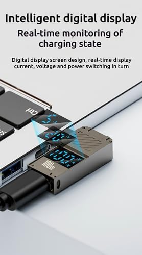 High-Efficiency 100 W PD Charger Tip for HP Laptops (4.5 x 3.0 mm) with 1.5 M USB-C Cable – Ultimate Rapid Charging Solution with Advanced Safety Features and Broad Compatibility for Seamless Device Power Management