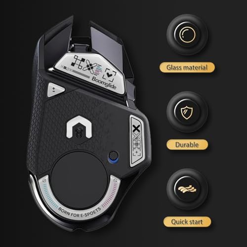 Upgrade Your Gaming Precision with YIMAGUJRX Glass Mouse Skates for Logitech G 502 Lightspeed Wireless – Experience Lightning-Fast Movement and Unmatched Durability, Perfect Fit for Enhanced Control and Comfort, Sleek Black Design!
