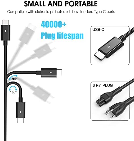 130 W USB-C Laptop Charger for Dell XPS & Precision Models – High-Speed Adapter with Enhanced Compatibility for 2-in-1 Devices, Safety Features & Universal Voltage Support for Optimal Performance