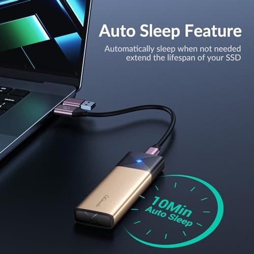 High-Speed M.2 NVMe SSD Enclosure – Tool-Free USB 3.2 Type-C Adapter for 2230/2242/2260/2280 SSDs | 10 Gbps Data Transfer with UASP & TRIM Support | Sleek Grey Design for Enhanced Portability and Compatibility