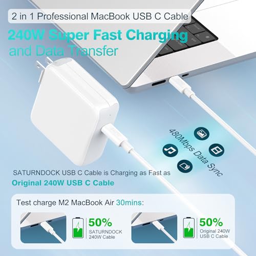 Transform Your Charging Routine with a 10 ft 240 W USB C to C Power Cable – Unrivaled Fast Charging, Exceptional Device Compatibility, and Robust Durability for Mac Book Pro, i Pad Pro, i Phone 15, and More