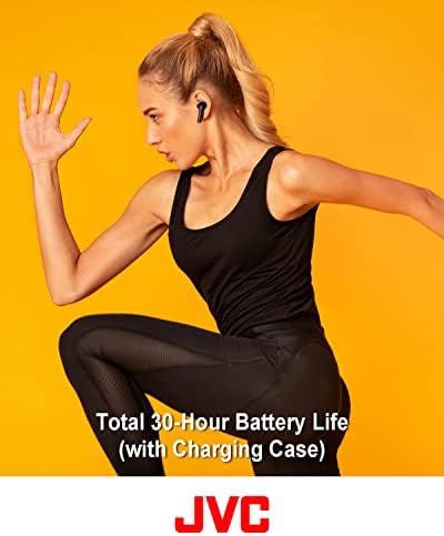 JVC Marshmallow+ True Wireless Earbuds – Premium Sound with Low Latency & Touch Control – Bluetooth 5.0 for Instant Connectivity – Up to 30 Hours of Playtime – Sleek Black Design for Active Lifestyles – Ideal for Commuting, Fitness, and Home Enjoyment