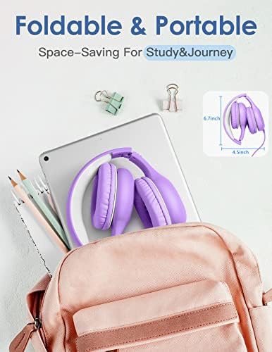Premium Kids Over-Ear Headphones with Built-In Microphone – Safe Volume Control, Lightweight Dark Green Design for Online Learning & Travel, HD Sound Quality, Collaborative Audio Sharing Feature for Enhanced Learning Experiences