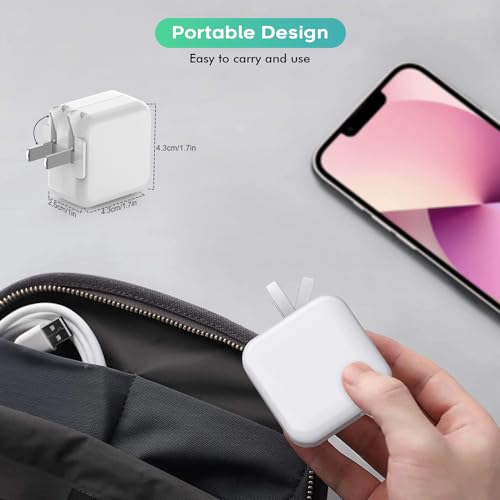 Ultimate 10-Foot Fast Charging Duo for i Pad & i Phone – Dual 12 W Foldable Travel Chargers with Extra Long USB to Lightning Cables – Perfect for Travelers Seeking Enhanced Compatibility and Portability