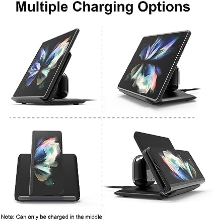 Geyo 2-in-1 Rapid Wireless Charging Station for Samsung Galaxy Z-Fold Series – Versatile Dual Device Charger for Galaxy Buds 3/3 Pro/2/2 Pro/Live with Included PD Adapter – Advanced 3-Coil Technology for Efficient Power Delivery and Sleek Black Finish