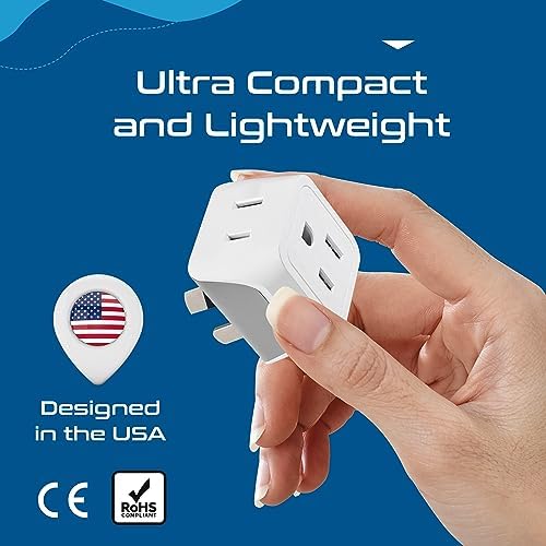 Ultimate Universal Travel Adapter: 35 W Fast Charging Power Converter with PD & QC 3.0, Dual USB-C & Triple USB Ports for Seamless Global Connectivity – Compatible with Type A, C, G, I Outlets for Effortless Charging Across EU, US, UK & Beyond – Perfect Travel Companion for Modern Explorers