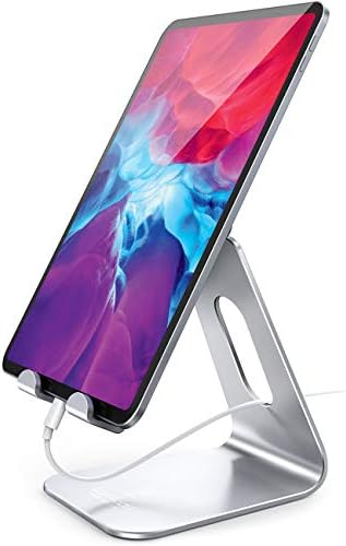 Versatile Multi-Angle Adjustable Tablet Dock for Enhanced Viewing – Premium Cradle Stand Compatible with i Pad Pro, Galaxy Tab, Fire HD & More – Perfect for Work, Entertainment, and Video Conferencing – Lightweight, Sturdy Design with Modern Aesthetic for Home or Office Use