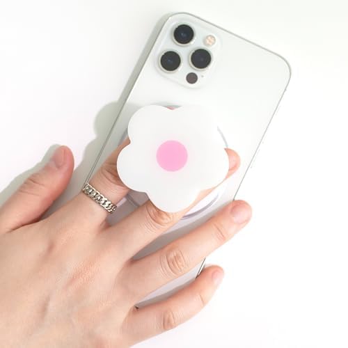 Vibrant Violet Daisy Mag Safe-Compatible Collapsible Phone Grip Stand – Stylish and Portable Mobile Accessory for Effortless Control and Enhanced Stability