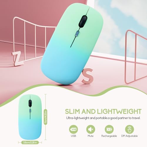 Seamless Productivity with 3 Pack Rosy Glow Red Wireless Bluetooth Mouse – Rechargeable, Silent, and Slim Dual Mode Mice for Laptop, Desktop, i Pad, and Mac – Perfect for On-the-Go Professionals and Students