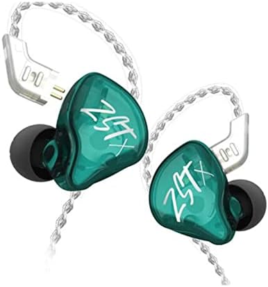 KZ ZST X Noise-Isolating Earbuds with Microphone in Vibrant Cyan – Superior Sound Quality and Ergonomic Comfort for Music Lovers and Active Lifestyles