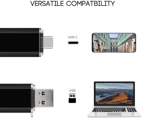 Unlock Effortless Data Management with the 2-Pack 64 GB USB C Flash Drive – Fast Dual Compatibility Type C & USB A Memory Stick for Ultimate Storage Flexibility – Sleek Black & Blue Design for Portable File Backup and Transfer Solutions