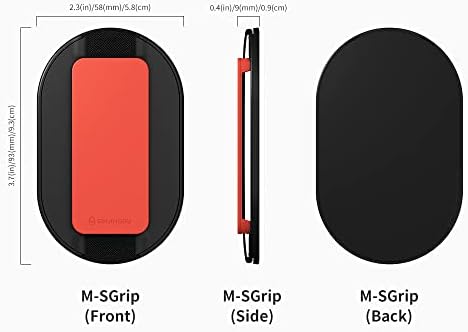 Magnetic Phone Grip for Mag Safe – Sinjimoru M-SGrip Black | Ultra-Strong 2600 g Magnetic Force for i Phone 12-16 | Slim, Pocket-Friendly Design for Effortless Everyday Use | Enhanced Compatibility with Mag Safe Cases and Phones | Comfortable Multi-Angle Holding Solution for Enhanced User Experience