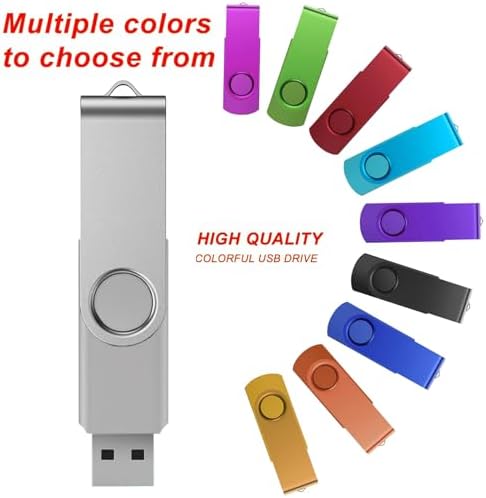 FEWINA 2 GB USB Flash Drive Bulk Pack – 20 Swivel Memory Sticks for Effortless Data Storage & Transfer – Reliable USB 2.0 Jump Drives for Personal, School & Business Use – Compact & Durable Backup Solution in White