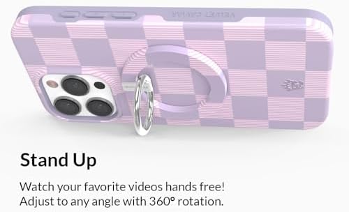 Transform Your i Phone 16, 15, 14, 13, 12 with VELVET CAVIAR’s Amethyst Purple Leopard Mag Safe-Compatible Grip – Stylish Magnetic Ring Holder & Adjustable Stand for Effortless Hands-Free Viewing, Secure Texting, and Enhanced Usability – Elevate Your Mobile Experience with Durable, Lightweight, and Customizable Accessory