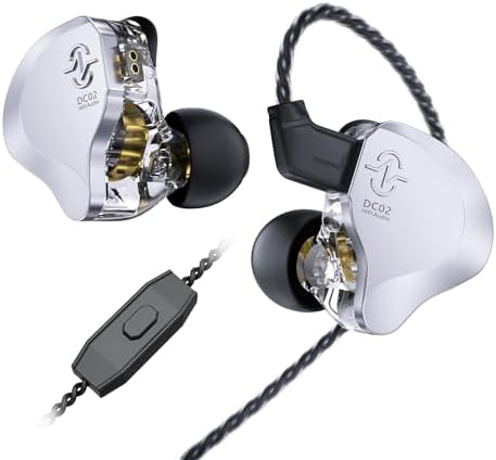 CCZ DC02 Hi-Fi In-Ear Monitors – Premium Wired Earbuds for Musicians and Audio Lovers – Cutting-Edge Dual Magnetic Circuit Technology for Superior Sound Clarity and Noise Isolation – Robust 4 N OFC Cable for Enhanced Durability – Perfect for Studio Use, Live Performances, and Everyday Listening (Sleek Black, No Microphone) – Transform Your Music Experience with Unmatched Fidelity