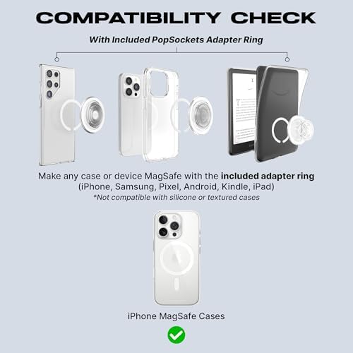 Mag Safe Pop Grip and Stand – Premium Magnetic Phone Accessory for i Phone – Customizable and Swappable Design for Optimal Grip and Hands-Free Convenience – Compatible with Wireless Charging, Elegant Black Finish for Enhanced Mobile Experience