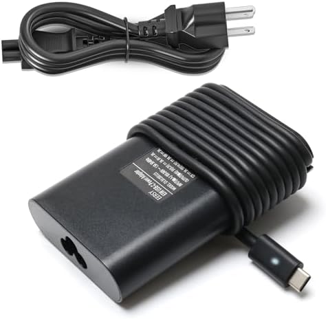 High-Speed 65 W USB-C Charger for Dell Latitude & XPS Series – Ultimate Compatibility & Safety Protection for All Models, Travel-Friendly 3 m Cable, Ideal Replacement for Dell USB-C Adapters