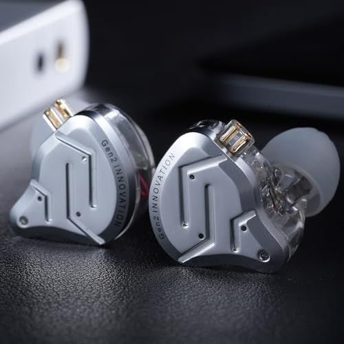 KZ ZSN Pro Hybrid In-Ear Earbud Headphones – High-Fidelity Audio with Dynamic Driver & Balanced Armature, Stylish Metal Faceplate, Detachable Cable for Custom Connectivity – Perfect for i Phone & Android Use, Ideal for Fitness & Everyday Listening (Blue, No Mic)