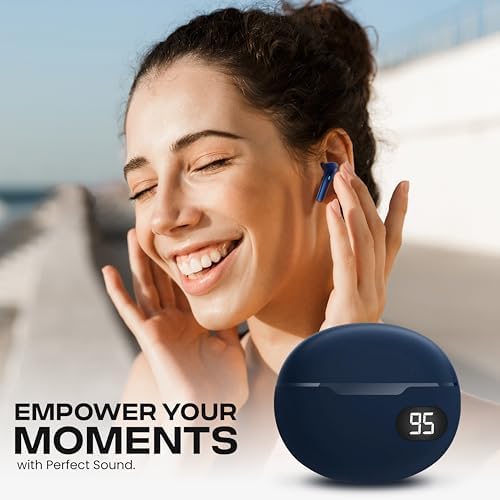 Gabba Goods Bliss Wireless Bluetooth Earbuds – Ultimate Ergonomic In-Ear Fit with Touch Controls for Seamless Audio Experience, 6-Hour Playtime & Built-in Mic for Crystal Clear Communication – Perfect for Travel, Gym, Home & Gaming Compatibility in Stylish Black Finish