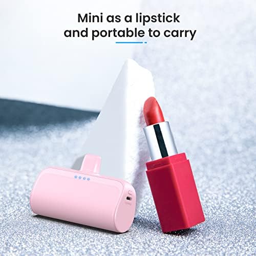 Ultra-Compact 5200 m Ah Power Bank for i Phone – PD Fast Charging Mini Portable Charger with Enhanced Compatibility for i Phone Models 14/13/12/11/XS/XR/X/8/7/6/6 s – Essential On-the-Go Battery Backup for Busy Lifestyles