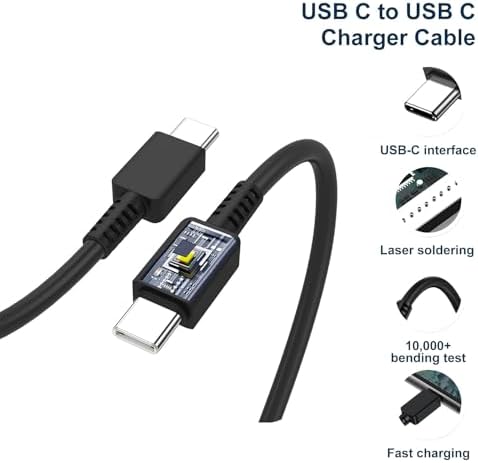 S25 S24 AI-Powered 45 W Super Fast Charger for Samsung Galaxy Devices, Featuring 6.6 FT Charging Cable – Optimal Compatibility and Enhanced Charging Efficiency for S25 Ultra, S24+, S23, Note 20/10 5 G and More