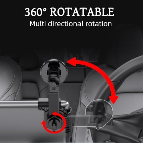 Phone Mount for Tesla Model 3 Accessories,Strongest Magnet Power Magnetic Car Phone Holder Mount for Tesla Model Y Accessories,for All iPhone & Android Phones with Magnetic Ring (Black, M) – Enhanced Compatibility and Speed