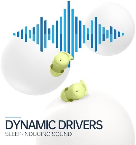 Ultimate Comfort Bluetooth 5.3 Sleep Earbuds for Side Sleepers – Invisible Design with Noise-Cancelling Technology in Beige – Waterproof and Lightweight for Meditation, Relaxation, and Outdoor Use