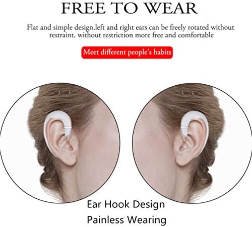 Revolutionary Ear Hook Bluetooth Wireless Headphones – Comfort-Focused Noise Cancelling Earphones with Microphone for Android & i Phone Compatibility (Red) – Effortless Connectivity, Ultimate Sound Quality, and Ergonomic Design for All-Day Wear