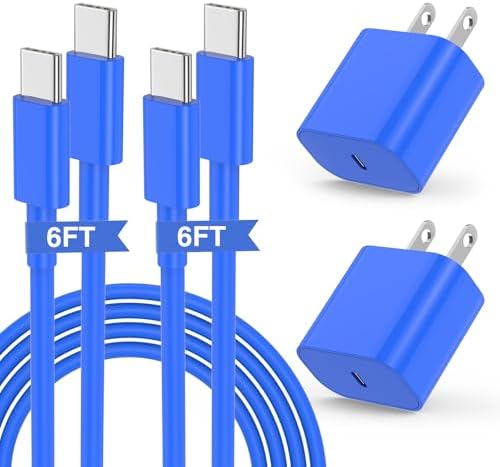 High-Efficiency 20 W USB-C Fast Charger for i Phone 16 & i Pad Pro – Versatile 6 ft & 10 ft Type C Charging Cables with Robust Wall Adapter for Quick Power Boosts – Perfect for i Phone 16 Pro Max, 15 Plus, and All i Pad Models – Maximize Your Charging Flexibility and Efficiency