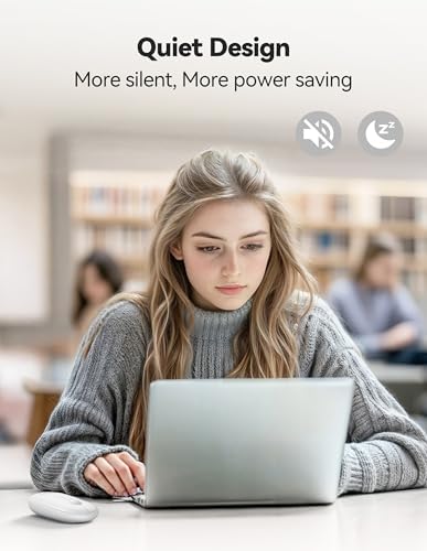 TECKNET Dual Mode Bluetooth Mouse – Compact Portable Wireless Mouse with Silent Clicks for Laptops & Desktops | Seamless Bluetooth 3.0/5.0 & 2.4 GHz USB Connectivity | Ergonomic Design for PC, Chromebook & Mac Users – Sleek Grey Finish for Ultimate Style and Comfort