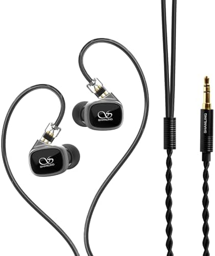 Experience the Pinnacle of Sound Quality with SHANLING MG20 Audiophile Wired Earbuds – Precision DLC Dynamic Drivers for Unrivaled Hi-Fi Audio, Customizable Detachable Cable for Personalized Listening, Ergonomically Designed for All-Day Comfort, and Universal 3.5 mm Compatibility for Versatile Use by Serious Music Aficionados Seeking Ultimate Fidelity