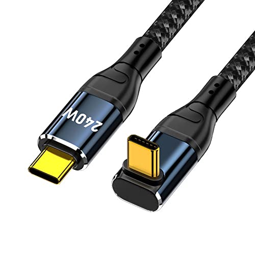 xiwai 48 V 5 A USB-C Charger Cable – 2 M Type-C Cord with 90-Degree Angled Connector for Fast 100 W Power Delivery & 48 Gbps Data Transfer – Ultimate Compatibility for Laptops, Tablets & Phones