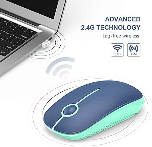 Sleek Vssoplor Wireless Mouse – Ultra-Slim Silent Optical Companion for Laptops & PCs | 2.4 GHz Nano Receiver, Perfect for Quiet Workspaces & Travel | Enhanced Compatibility for Windows, Mac & Linux