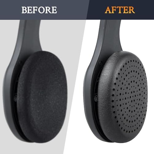 Upgrade Your Logitech H800 Wireless Headphones with SOULWIT Premium Replacement Earpads – Luxurious Protein Leather & High-Density Foam for Enhanced Comfort and Noise Isolation – Effortless Installation and Sleek Black Aesthetic