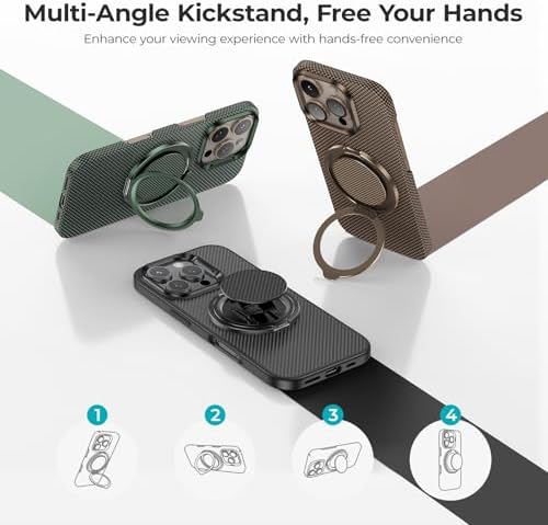 Premium BENKS Magnetic Phone Grip Ring Holder for Mag Safe – 360° Rotatable Adjustable Stand for i Phone 16/15/14/13/12 Series – Sleek Black Design for Enhanced Security and Hands-Free Comfort – Ideal for On-the-Go Usage and Effortless Device Control