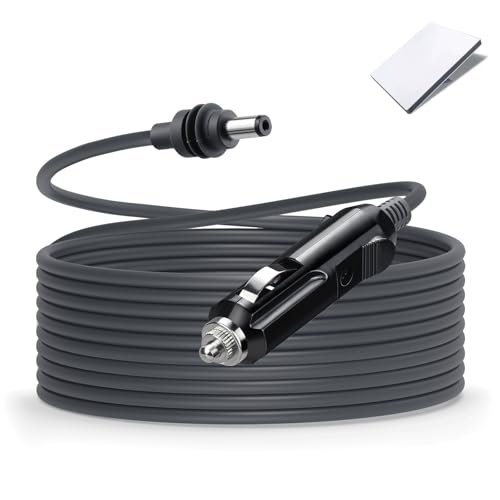 weishan 16ft Car Charger Cable for Starlink Mini, 12V-48V Car Charging Cord, PD30W USB-C and USB Digital Display Power Supply Adapter for Satellite, 5m Long, 18AWG – Enhanced Compatibility and Speed