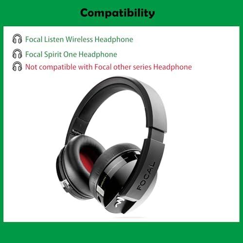 Transform Your Listening Experience with Premium Replacement Ear Pads for Focal Listen Wireless & Focal Spirit One Headphones – Ultimate Comfort, Enhanced Sound Isolation, and Easy Installation for Audiophiles and Gamers Alike