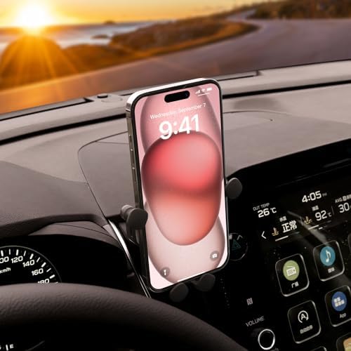 KUNGKIC Premium Rotating Smartphone Mount for 2023-2025 Subaru Crosstrek | Universal Car Cradle for 3.5-5.5 Inch Devices | Stylish Aluminum Design for Enhanced Interior | Hands-Free Navigation and Calls Made Easy | Quick Installation with Superior Grip Stability