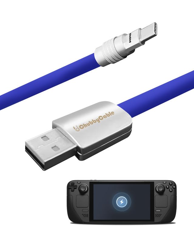 Ultimate 100 W USB Type C Fast Charging Cable for Steam Deck – 6.6 ft Durable Silicone Charger with Tangle-Free Design, Ideal for Gamers & Tech Lovers, Superior Power Delivery for All USB-C Devices