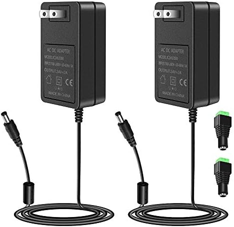 Reliable 24 V 2 A AC to DC Power Supply Adapter – Universal 100-240 V Input for LED Light Strips, 3 D Printers, and CCTV Systems – Enhanced Safety Features and Compact Design for Optimal Device Performance