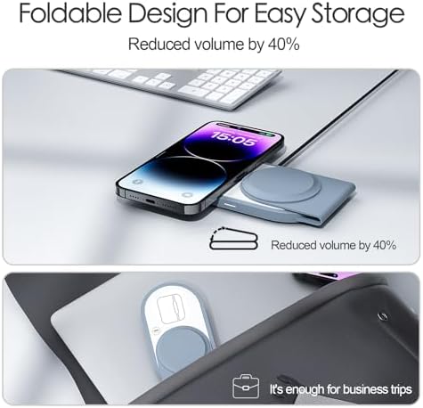 Ultimate 3-in-1 Foldable Charging Station for Apple Devices – Fast Wireless Charger with Magnetic Pad for i Phone 16/15/14/13/12, Apple Watch Series & Air Pods Pro/4/3/2 – Perfect Portable Solution for Effortless Charging on the Go