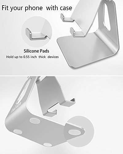 CreaDream Adjustable Cell Phone Stand, Phone Stand, Cradle, Dock, Holder, Aluminum Desktop Stand Compatible with Phone 13 12 Pro Max Charging, Accessories Desk, All Mobile Phones, Sierra Blue – Enhanced Compatibility and Speed