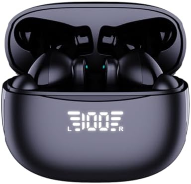 Premium IPX7 Waterproof Wireless Bluetooth Earbuds – 45 Hours of Deep Bass Noise Cancelling Sound for Active Lifestyles, Secure Fit for Running and Gym Use, Quick USB-C Charging, Built-in Hands-Free Mic for Clear Calls (Black) – Durable Audio Excellence for Everyday Adventures