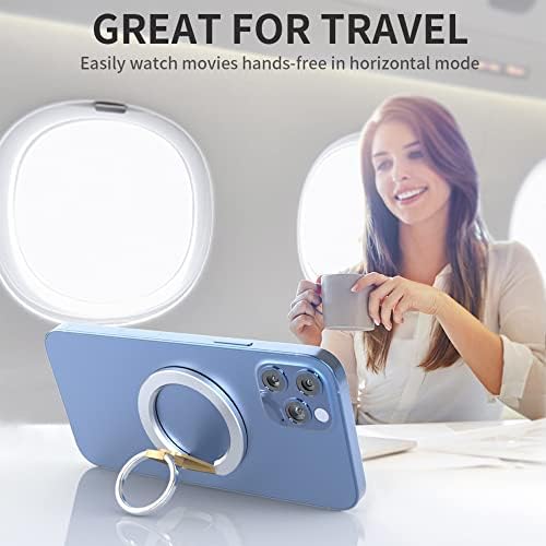 Magnetic 2-in-1 Phone Grip & Kickstand – Rapid X Snapo for i Phone 12-15 Series – Lightweight Aluminum Holder with 360° Flexibility and Enhanced Compatibility – Perfect for Hands-Free Viewing in Multiple Colors