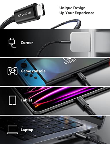 Stouchi 6.6 FT USB-C Extension Cable – Type C 3.1 Male to Female, Ultra-Fast Charging & Data Transfer for PSVR2, Galaxy S23, i Pad Mini/Pro, Mac Book Air M1/M2, and Mag Safe – Enhanced Connectivity & Durability for Gaming and Streaming