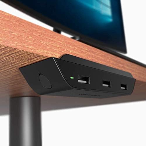Efficient USB Multi-Port Desktop Power Station with Quick Charge 3.0 – Versatile 3-Port Hub for Rapid Charging of LG & Samsung Devices – 36 W Under-Desk Charging Solution for Enhanced Workspace Organization and Productivity